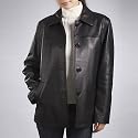 BGSD Women's New Zealand Lambskin Leather Car Coat - Misses & Petite