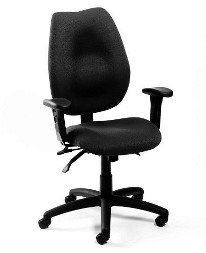Black Fabric Ergonomic High-Back Multi-Function Office Task Chair