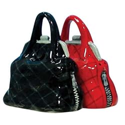 Black & Red Purses Salt and Pepper Shakers Set