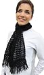 Handmade Lightweight Scarf - Honest Black (100% Hand-knitted)