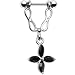 Jet Gem Flower Helix Cartilage Earring