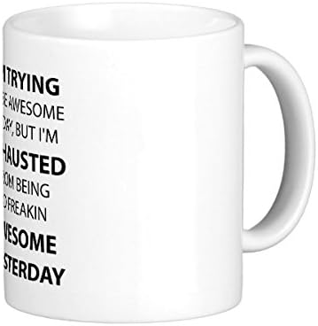 CEOC Morning Mugs Milk cups I Am Trying To Be Awesome Classic White Coffee Mug