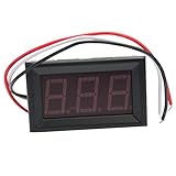 LEDパネルデジタル表示電圧計　テスター　ミニ 3ワイヤ DC 0-100V　LEDディスプレイ　黄ライト