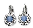 Blue Cats Eye Berry Dangle Earrings