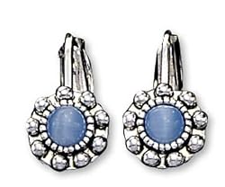 Blue Cats Eye Berry Dangle Earrings