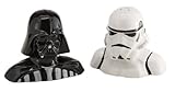 Vandor 54017 Star Wars Darth Vader and Stormtrooper Salt and Pepper Shakers, Black/White