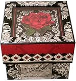 Punch Studio Honeysuckle Vine Scented Red Rose Candle In Glass 8 Oz In Keepsake Gift Box