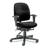 Global 32123NBKIM06 Granada Series Low-Back Multi-Tilter Chair, Black Fabric