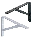 Black HD Steel Shelf Bracket, 15-1/2'' Deep x 10-1/2'' High