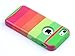 iPhone 5C Case, ULAK® [2in1 Shield Series] Slim Colorful High Impact Dual Layer Hybrid Protective Shockproof Case for Apple iPhone 5C with Soft Rugged TPU Inner Case +Hard Patterned Plastic Cover (Rainbow + Green)