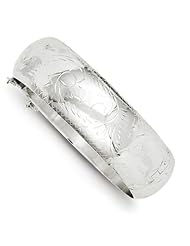 Sterling Silver 20mm Hinged Bracelet Bangle. Metal Wt- 27.37g
