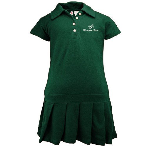 Michigan State Spartans Green Toddler Pique Dress