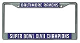 NFL Baltimore Ravens Super Bowl XLVII Champs Laser Chrome License Plate Frame