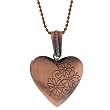 Heart Shape Engraved Locket Pendant With 28 Inch Chain