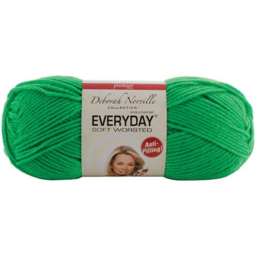Premier Yarn Deborah Norville Collection 3-Pack Everyday Solid Yarn, Electric Green