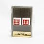 1 Pair, 14mm Precision Backgammon Dice, Dark Red