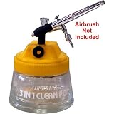 AIRBRUSH 3 in 1 CLEANING POT-Air Brush Holder-Paint Car by Master Airbrush