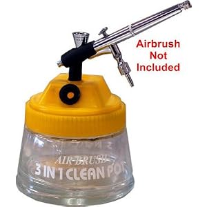 AIRBRUSH 3 in 1 CLEANING POT-Air Brush Holder-Paint/Car