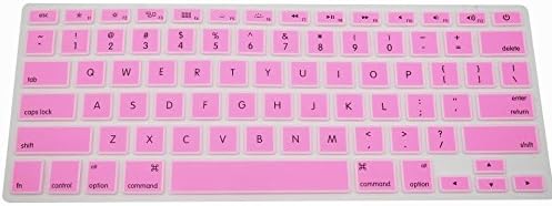 Zky - Unique Ultra Thin Soft Durable Keyboard Cover Silicone Skin Protector for Apple Macbook Air 13" (Pink with Borders White)