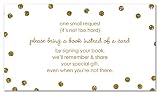 48 Gold Glitter Graphic Dots Bring A Book Card