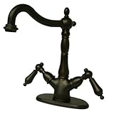 Kingston Brass KS1435AL Heritage Mono Deck Mount Bathroom Faucet, 6-1/2