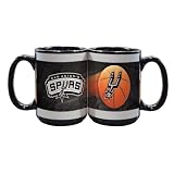 NBA San Antonio Spurs 2 Pack 15oz Black SportsBall Mug
