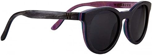 Woodzee Kate Lagoon Black KATSKT-LAGBLK Polarized Black Wood Sunglasses