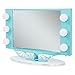 Silver Vanity Girl Starlet Lighted Vanity Mirror with Optic Glass and 6 Cosmetic Light Bulbs Around Frame