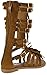 Link Katia 50K Little Girls Strappy Buckled Fringe Gladiator Flat Sandals Tan