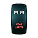 STVMotorsports Laser Red Rocker Switch Rear Lights 20A 12V On/Off Universal LED Lights