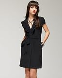 Silk Ruffled V Dress - black (M)