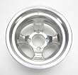 AMS Polished Cast Aluminum Rear Wheel - 12x7, 4/137, 4+3 , Finish: Polished, Material: Aluminum 0021270F-POL