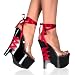 BEAU-692, 6 1/2 Sexy Corset-Style Platform Wedge Sandal with Ankle Laces by Pleaser