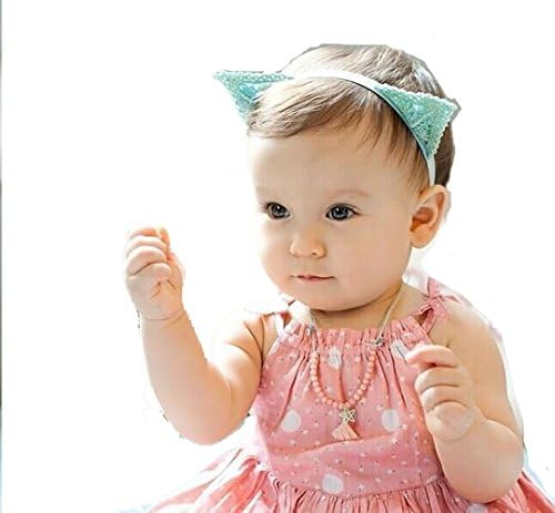 nonoshow Baby Girl Kids Toddler Lace Flower Headband Hair Band Accessories Head wear with cat ears (Model 2)