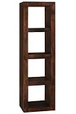 Maldives Tall Bookcase, 72Hx20W, WALNUT