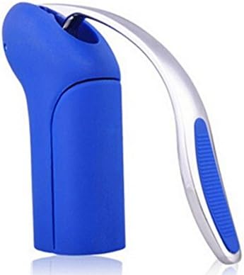 Blue Premium Vertical Wine Bottle Opener Cork Puller Remover with Extra Corkscrew and Foil Cutter