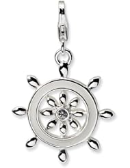New Amore La Vita Sterling Silver 3-D Ship Wheel Charm with Lobster Clasp