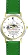 Habit 7 - Renew the Soul (English Text) - DELUXE TWO-TONE WATCH from THE 7 HABITS - WATCH COLLECTION BY WATCHBUDDY&reg; - Arabic Numbers - Green Leather Strap-Size-Women's Size-Small