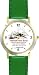 Habit 7 - Renew the Soul (English Text) - DELUXE TWO-TONE WATCH from THE 7 HABITS - WATCH COLLECTION BY WATCHBUDDY&reg; - Arabic Numbers - Green Leather Strap-Size-Large ( Men's Size or Jumbo Women's Size )
