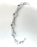 Circle Stone Link Pave Diamond Bracelet by Zasha Signature Jewelry