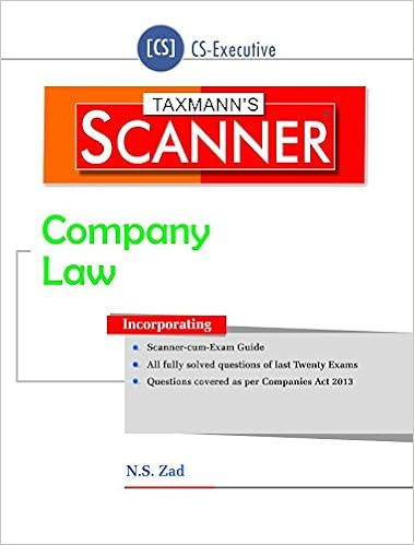 Scanner -Company Law (CS-Executive) (June 2016 Edition)