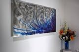 ABSTRACT METAL WALL ART FEATURING PAINTING ON METAL BY WILMOS KOVACS