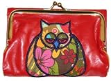 Loop Design Night Owl Red Tri-Fold Wallet