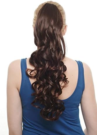 HI GIRL New Fashion Synthesis Women Curly Wavy Cosplay Party Long Hairpiece ponytail costume Wig Wigs #86