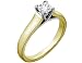 Engagement Ring: 14K Yellow and White Gold 2/5 Carat (ctw) Princess Cut Diamond Solitaire