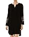 YesFashion Women's Loose Plus Size Long Sleeve Lace Irregular Hem Dress