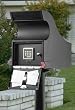 Black Secure Vault Mailbox with Mounting Post