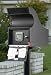 Black Secure Vault Mailbox with Mounting Post