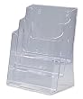 Deflecto 77301 Three-tier multi-compartment large size docuholder, 9-1/2wx8dx12-5/8h, clear