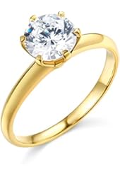 14k Yellow OR White Gold SOLID Wedding Engagement Ring